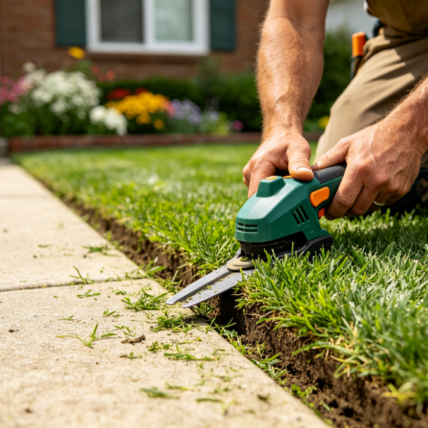 Lawn edge trimming services