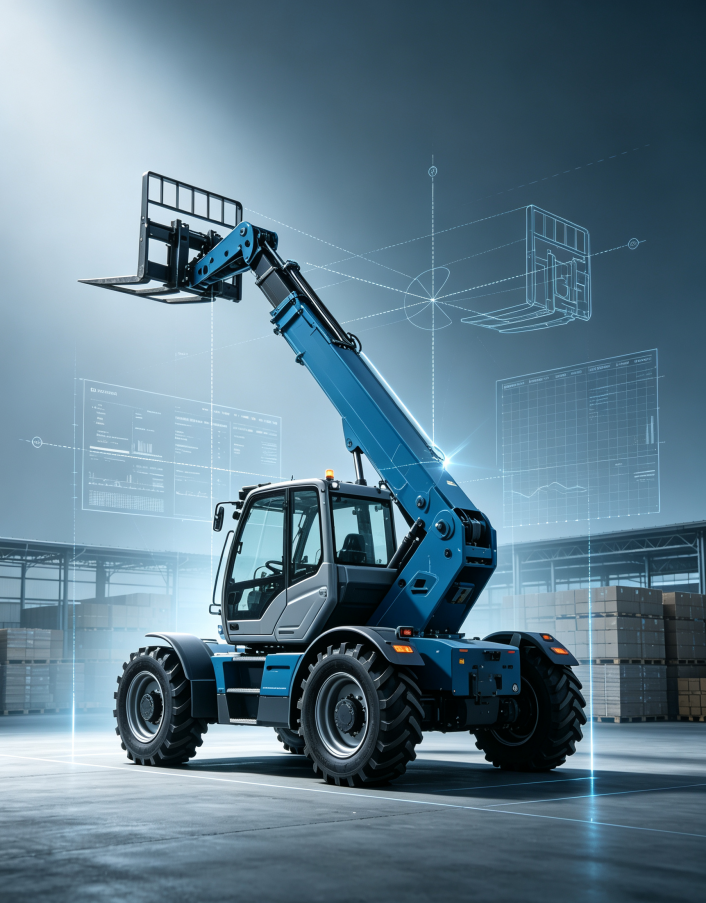 Telehandler Multi-functional Attachment Matching and Center of Gravity Management